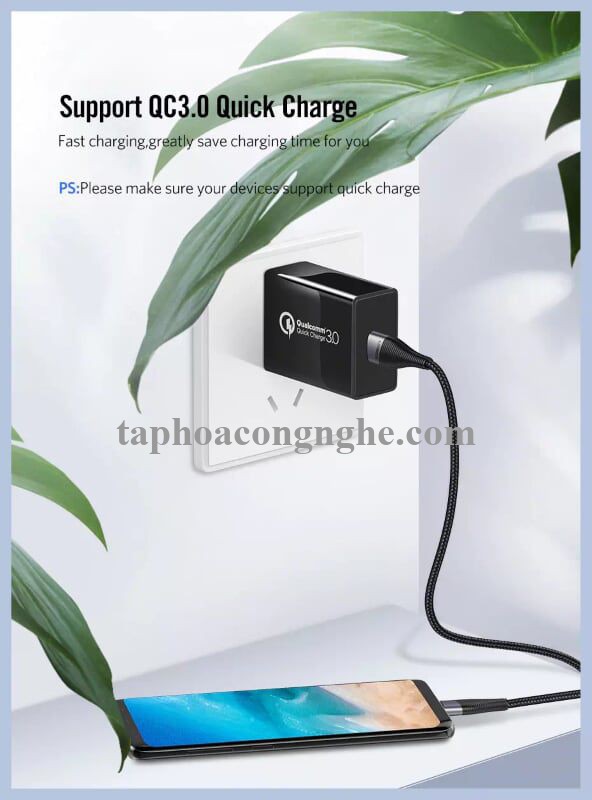 Ugreen 60204 0.5 Màu Xám Cáp USB-A sang Type C sạc nhanh ED022 30060204